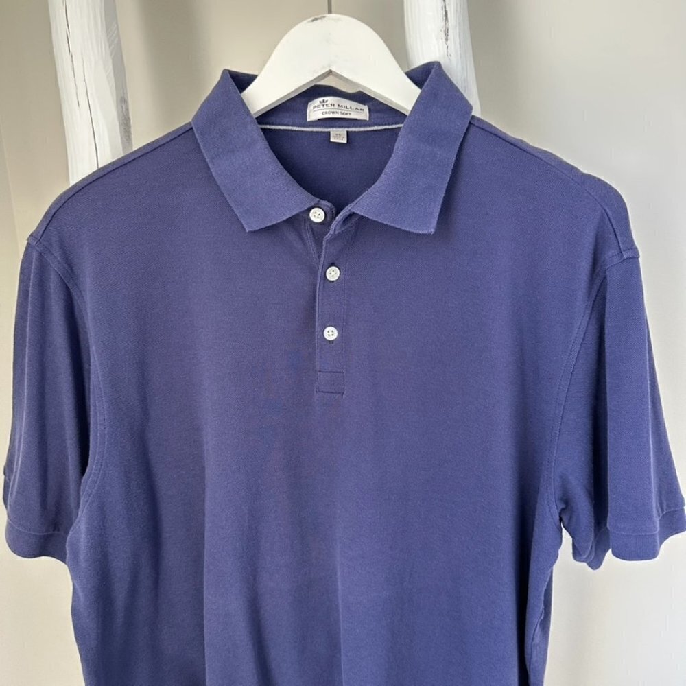 Peter Millar Men's Crown Soft Polo Short Sleeve Shirt Blue Sz XL